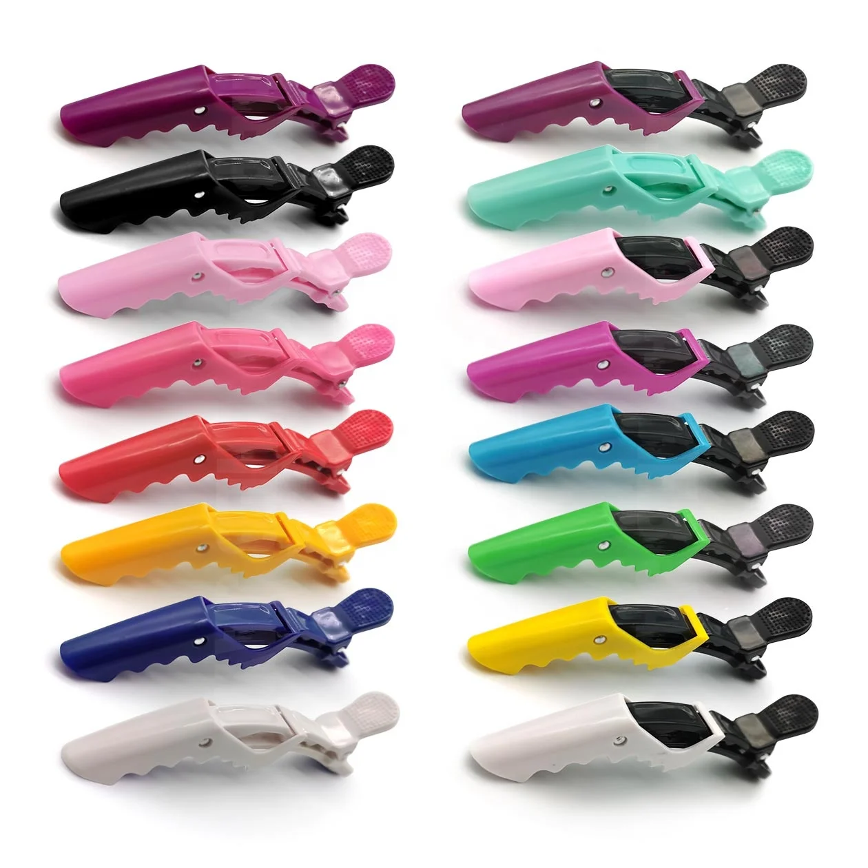 customised logo section girls hairstyle accessories women hair croc extension tools clips for high quality hair salon