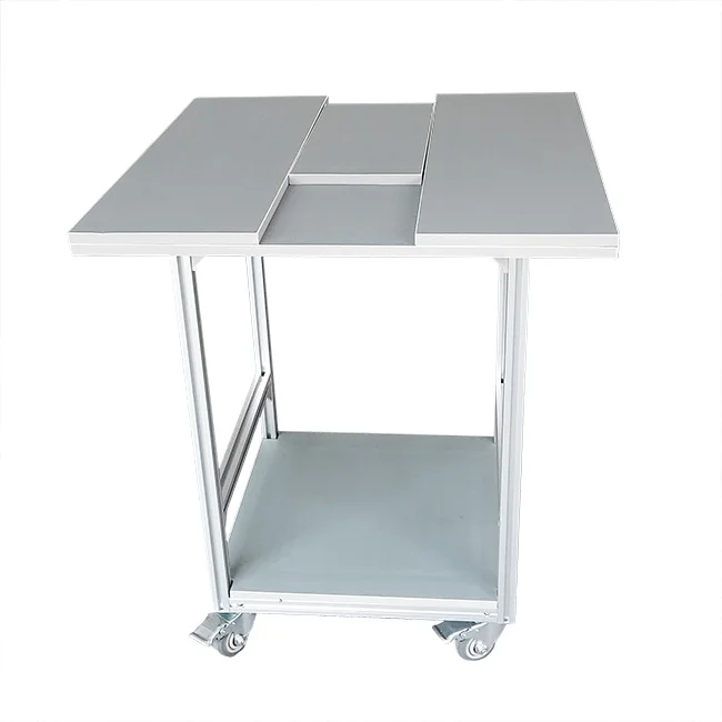 Worktable Profile for Framing Wholesale High Quality Aluminum  OEM  Adjustable Wood Panel Flat wheel With Foot Brake
