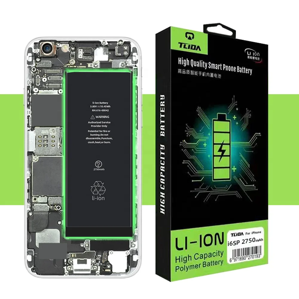 TLID Factory wholesale New product mobile phone 100% Lithium battery high capacity 0 Cycle For Apple iphone 6s plus Batteries