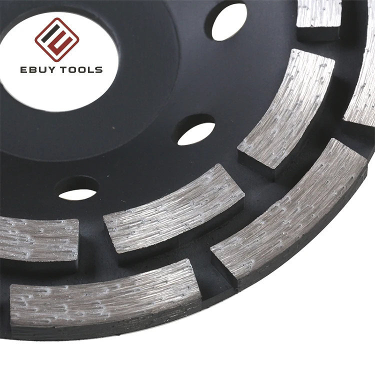 Fast Grinding 100mm 125mm Double Row Diamond Cup Wheel Grinding Stones And Concrete For Angle Grinder