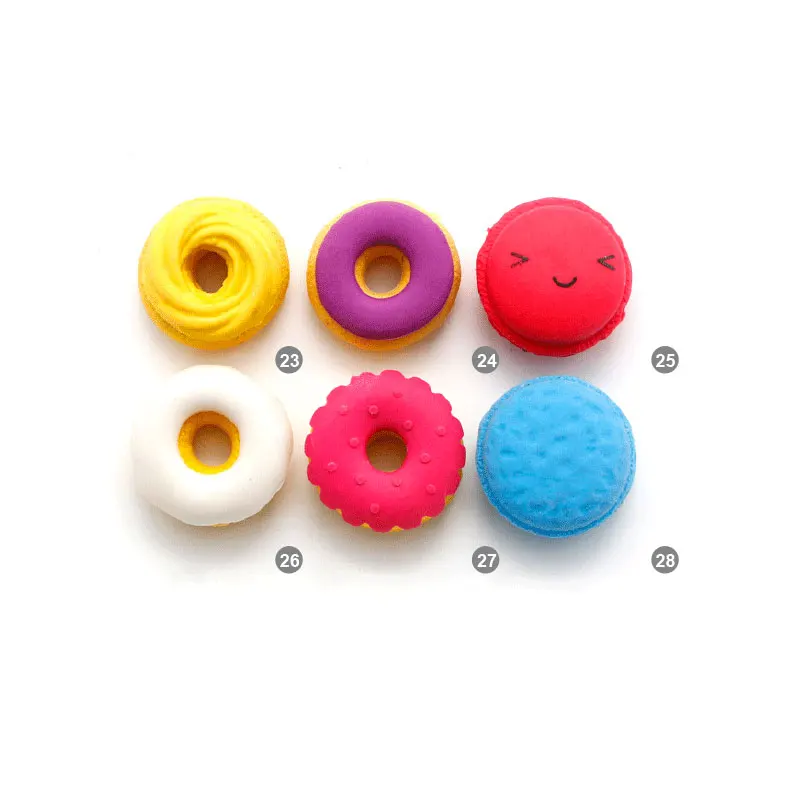 Cheap Creative Eraser School Supplies Student Prizes Gift Shape Eraser Custom Cartoon Shape Dessert Eraser