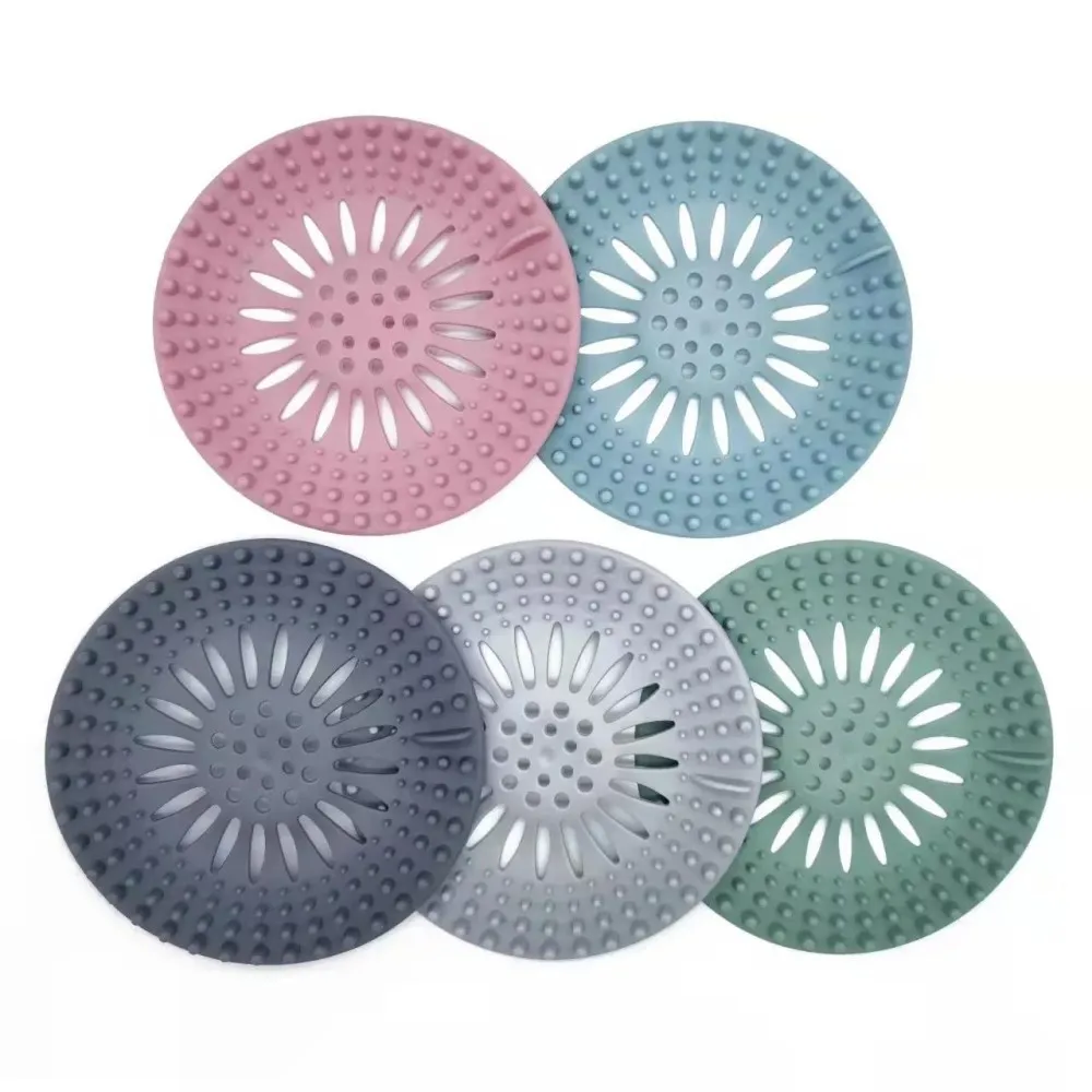 Hair Catcher Filter TPR Hair Plug Shower Drain Cover Easy to Install & Clean Fits Bathroom Tub & Kitchen
