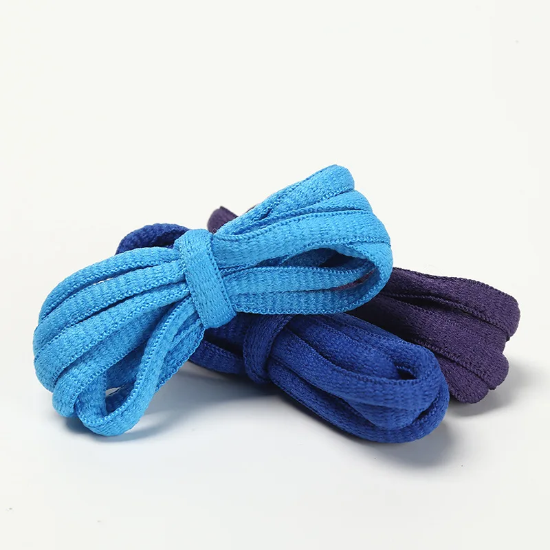 Customizable high quality cheap 6-7mm width 50-200cm round oval shoe laces 56 colors half rope shoelaces for sneakers