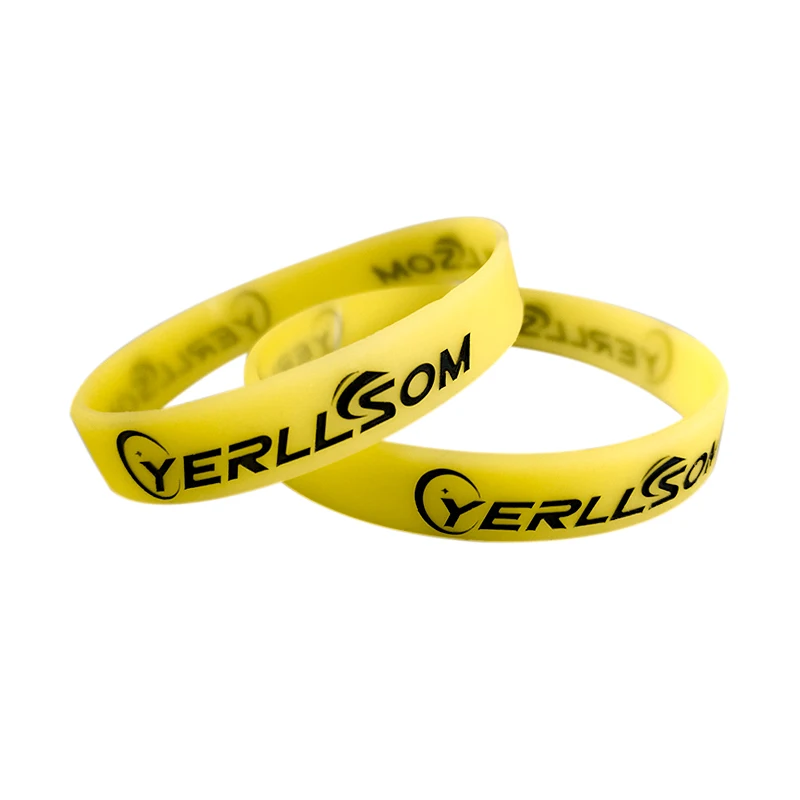 Custom Wrist Band Silicone Wristband Personalized Luminous Glowing Silicone Bracelet Wristband With Printed Logo