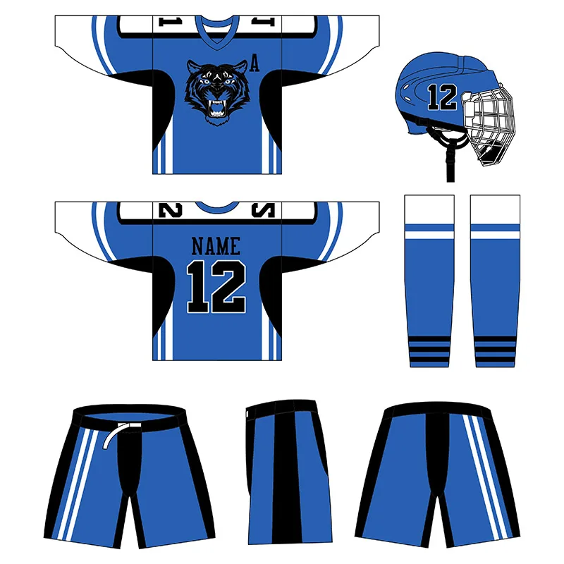 Северо-американская форма для хоккея с индивидуальным дизайном и сублимационной печатью