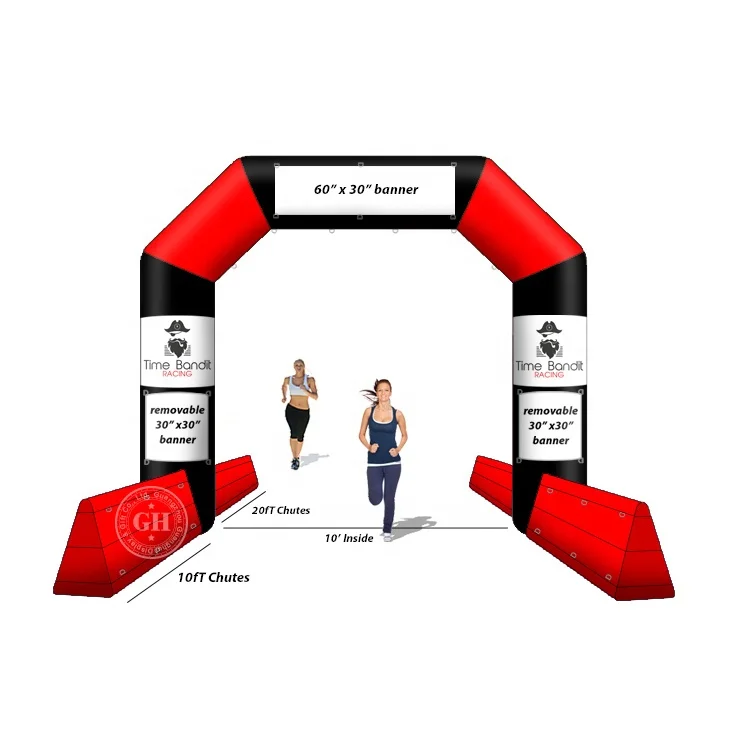 Advertising Inflatable Arch With Finish Line inflatable arch Inflatable Chute Arch