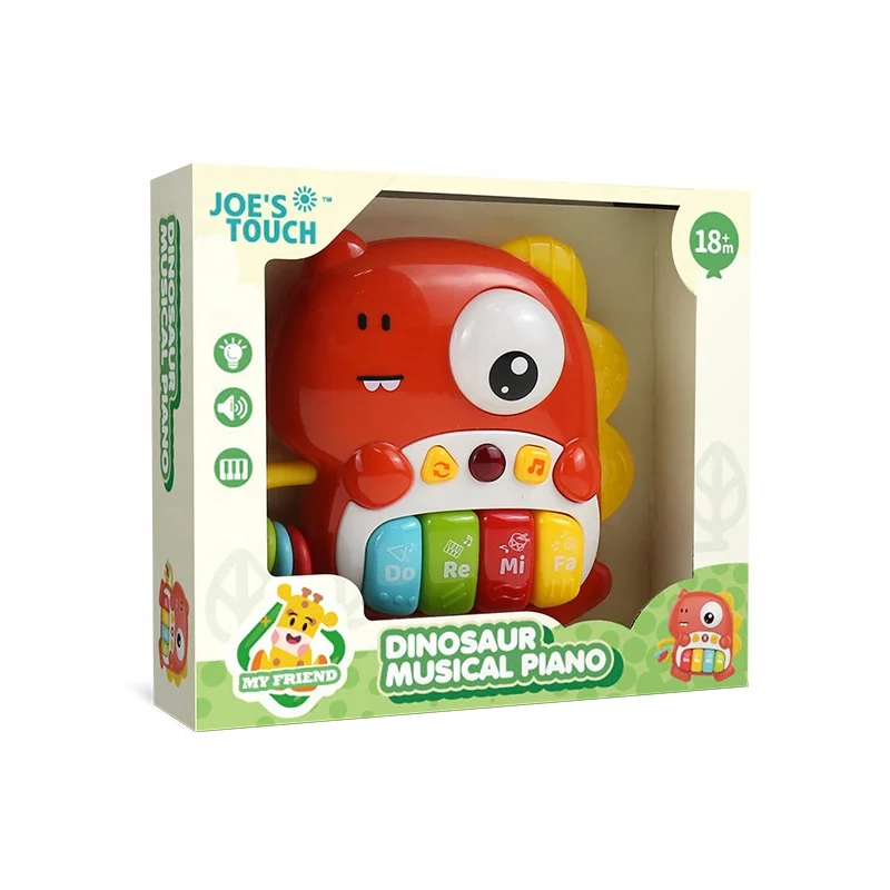 2025 New Fashion Dinosaur Electronic Music Keyboard with Light and Music, not including 3 Button Tablets