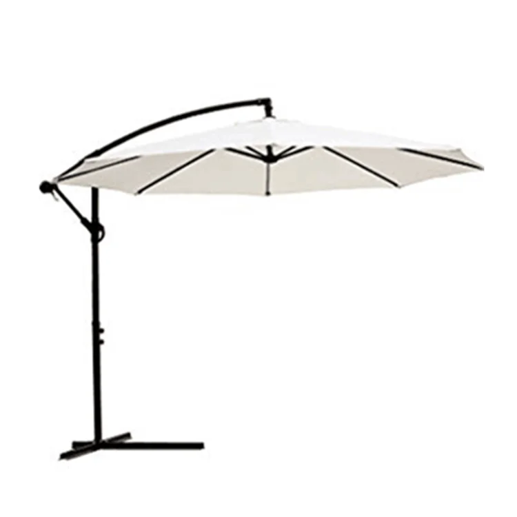 Modern patio banana umbrella outdoor steel hanging parasol (1600557994998)