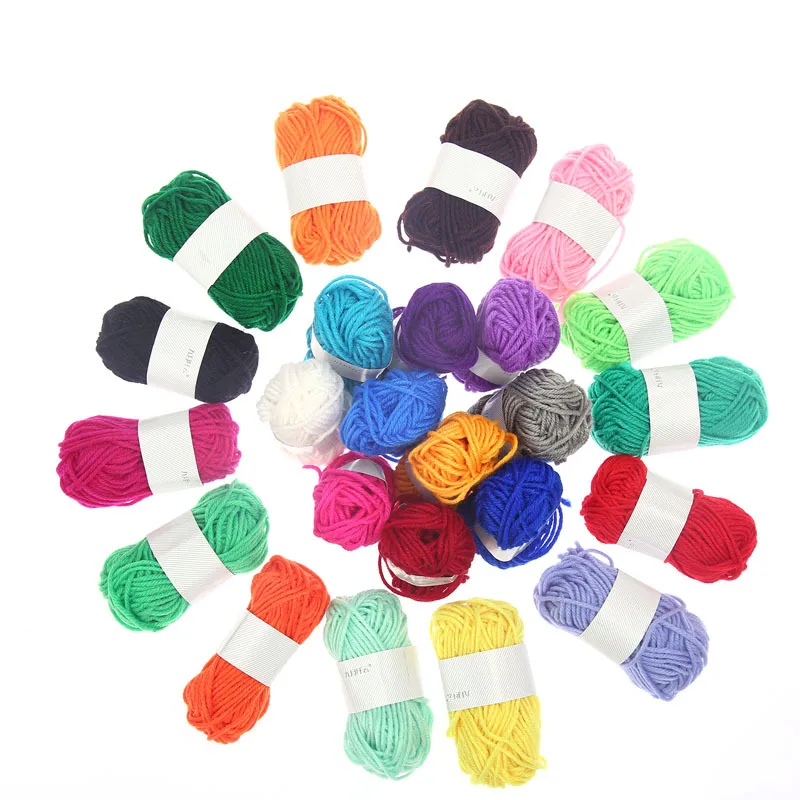 12 colors High Quality soft Wool knitting yarn for Kids DIY Arts and Crafts