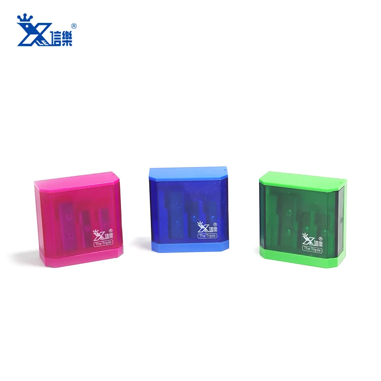 Custom stationery supplies handheld fancy three big holes sacapuntas private label Classic Pencil Sharpener for school office