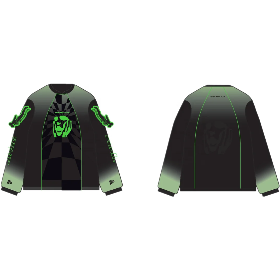 Custom Moto LS Sport T Shirt Polyester Team Motorcycle Shirt Zipper Manufacturer