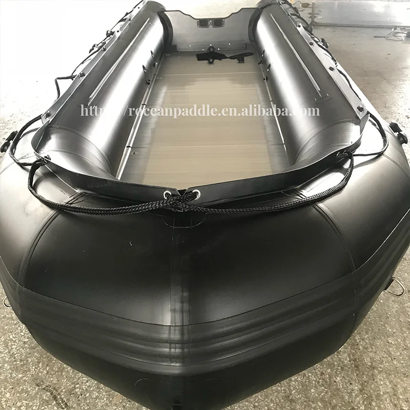 High Quality Rigid Aluminum Floor inflatable rowing boat 10 meter 11meter with outboard engine