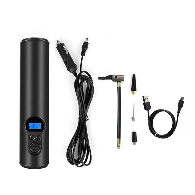 2024 Mini Wireless Electric Portable Rechargeable Car Air Compressor Pump Aluminum Digital Tire Inflator For Pickup Truck