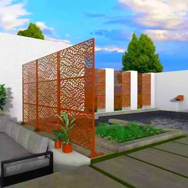 swimming pool fence garden fence private screen Completely customized according to drawings beautiful pattern