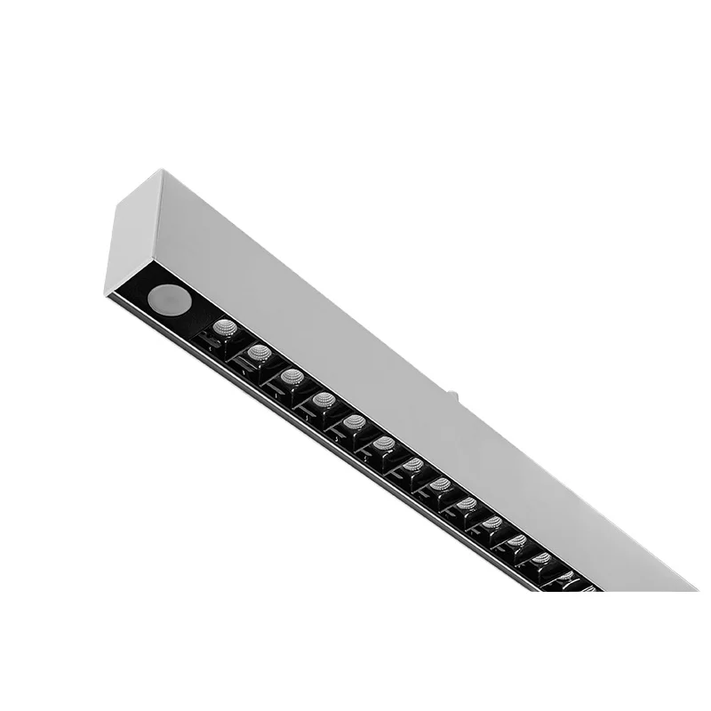 High quality  indoor office Reflection cup low ugr 19 suspended led linear light pendant  linear lamp Light Sensor lighting