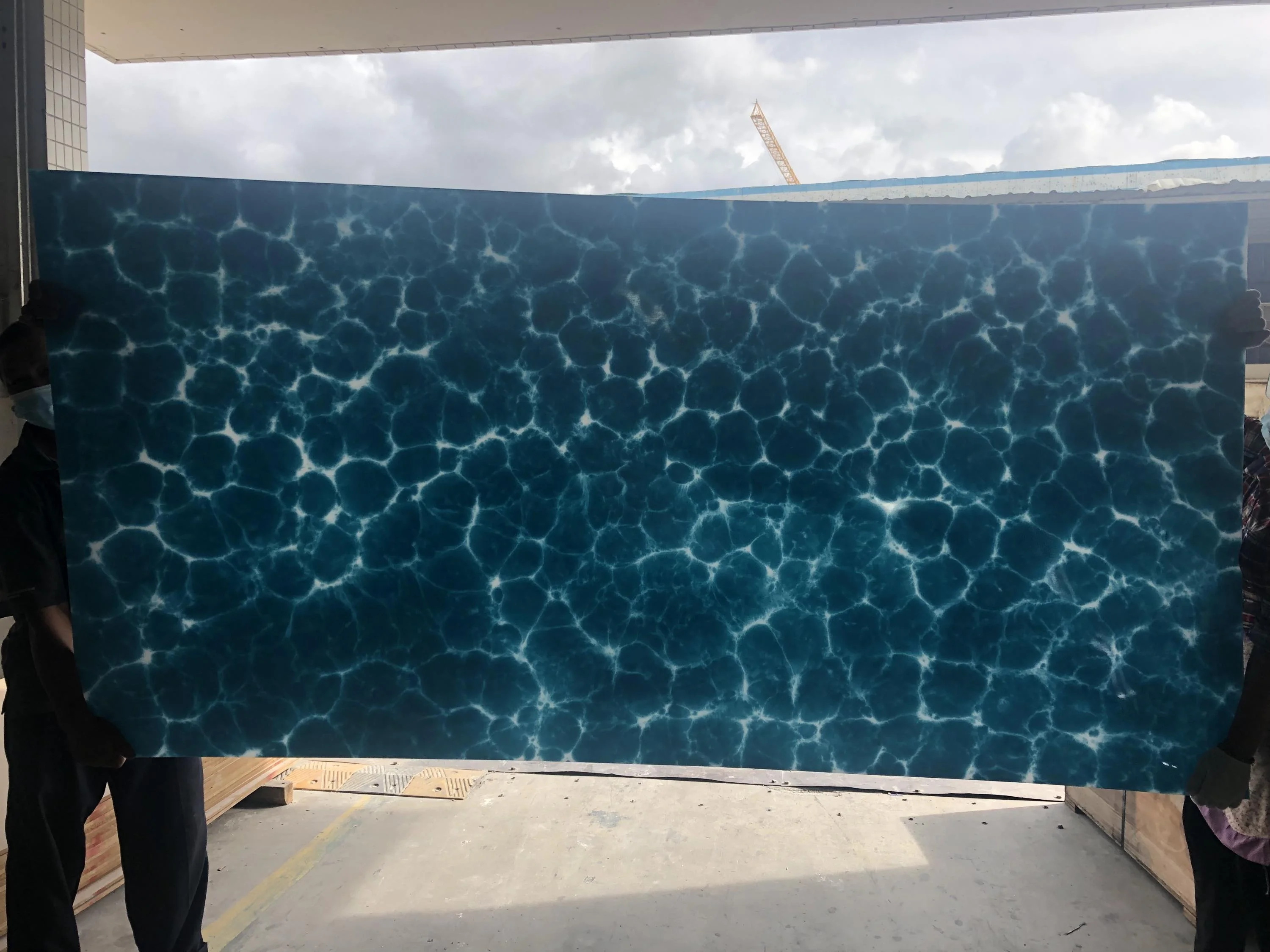 transparent faux alabaster marble stone panel