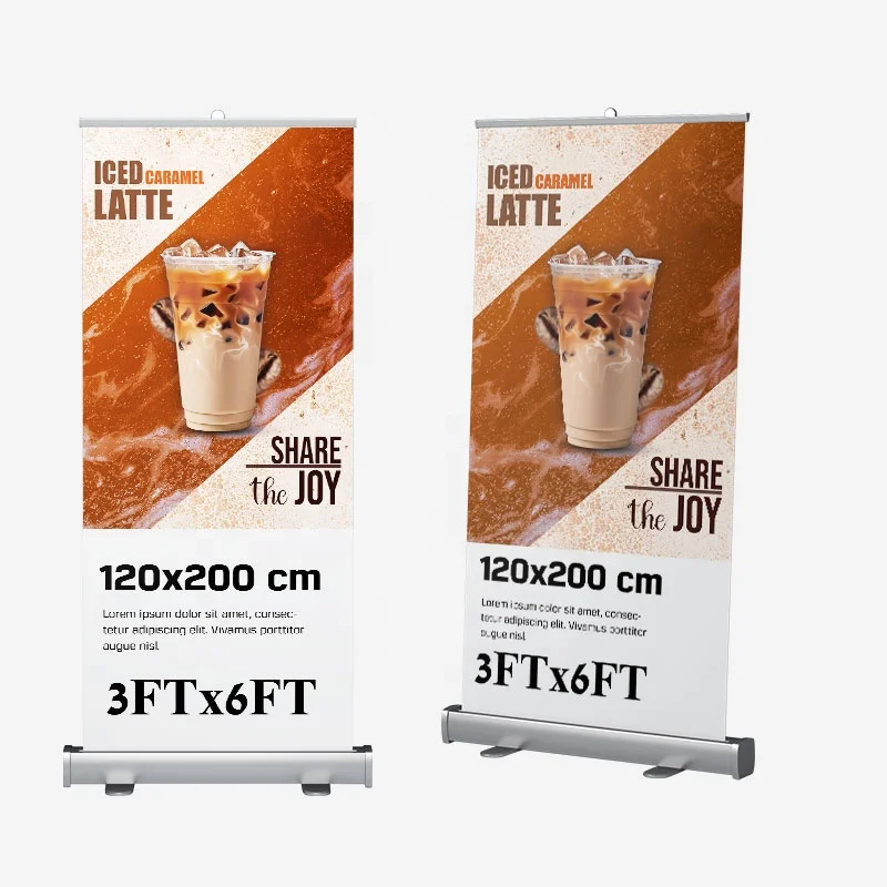 MELEX roll up banner stand Advertising Banner Stand up ee Aluminum Screen Retractable Banners