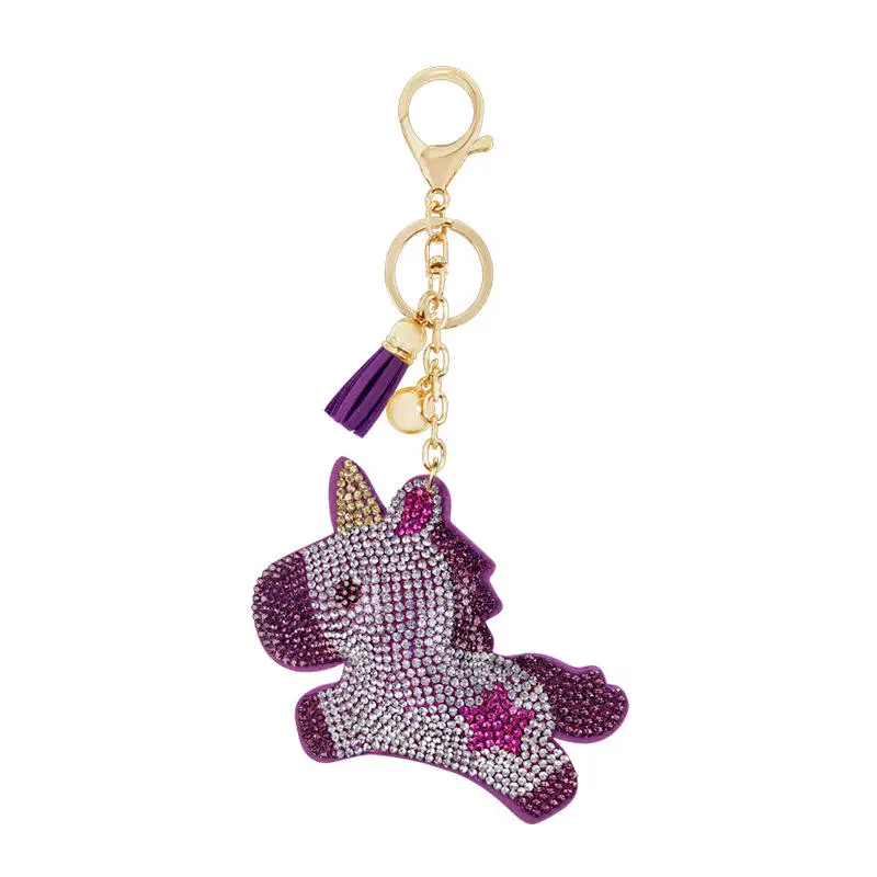 Unicorn Horse Leather Hot Selling Factory Wholesale Custom Logo Souvenir Keychain Keyholder Ring Key Chains