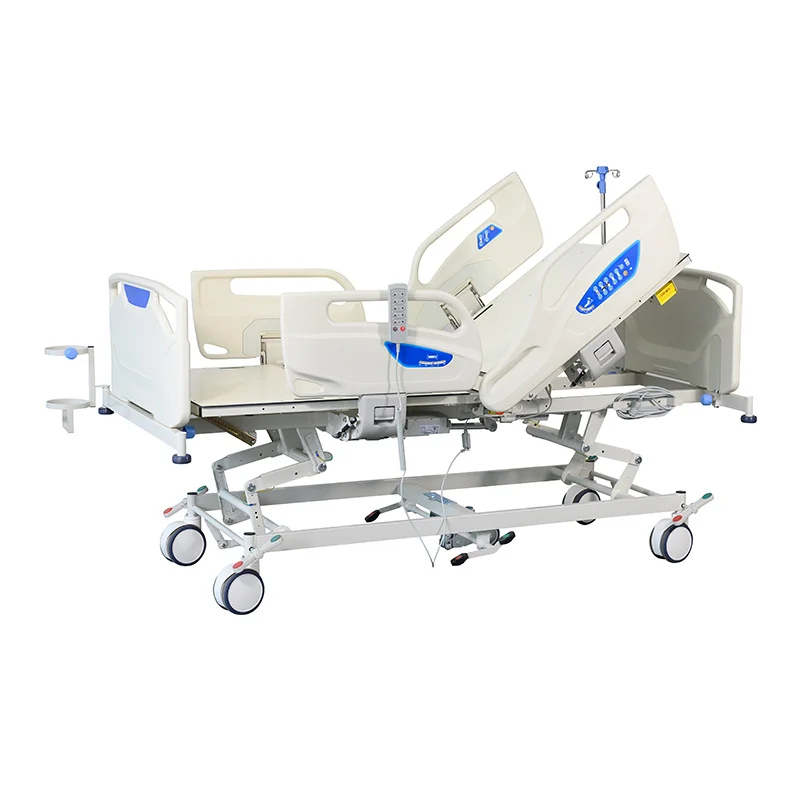 China Hospital Furniture Fully Automatic Hospital ICU Bed 5-Function Electric With 4 T Motion Motor