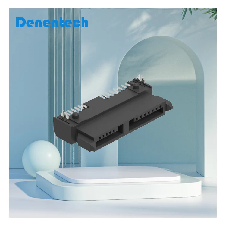 Hot sale SATA 7+6P Female Board Lower H4.5 SMT sata power connectors sata connector