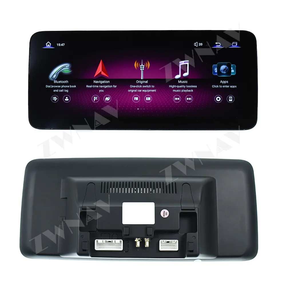 ZWNAV 12.3 Inch Carplay For Mercedes-Benz C Class 2008-2012 Car Radio GPS Navigation Multimedia Player Car Stereo Head Unit