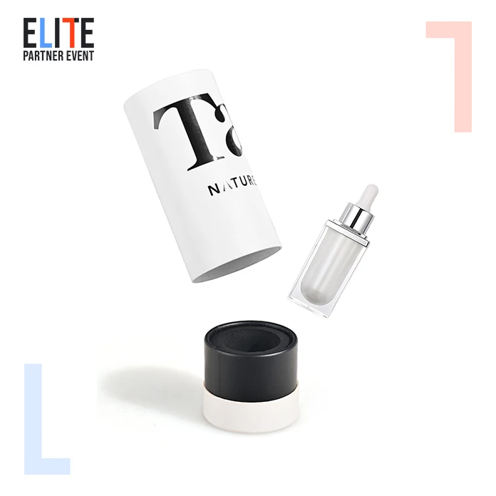 Recyclable Handmade Coffrets Cadeaux Cosmetic Cylinder Tube Cardboard Luxury Perfume Gift Boxes With Foam Insert