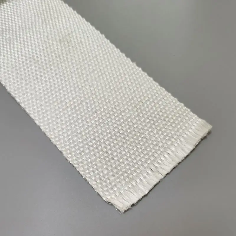 Exhaust heat insulating tape professional manufacture custom white textured fiberglass plain woven tape