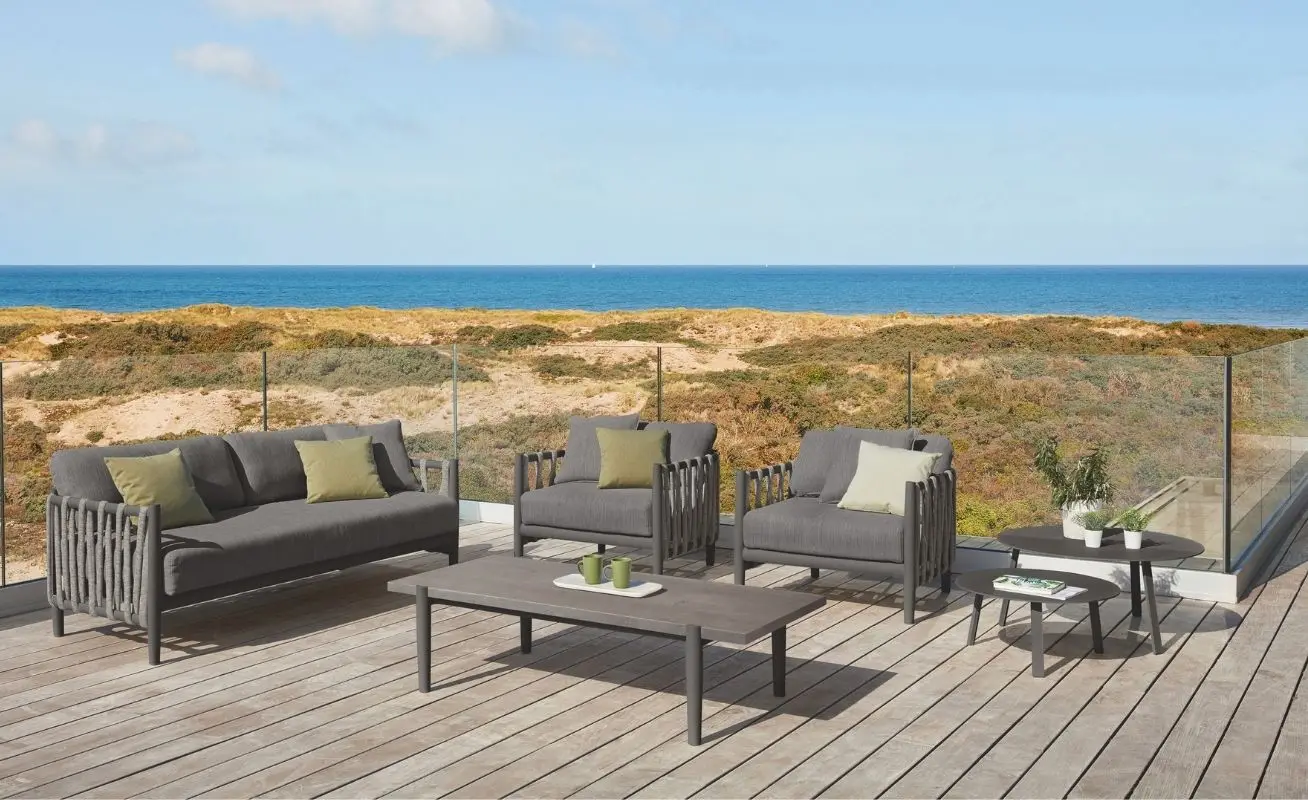 Popular Patio Furniture Aluminum Rattan Sofa Waterproof Garden Furniture Sets Rope Outdoor furniture