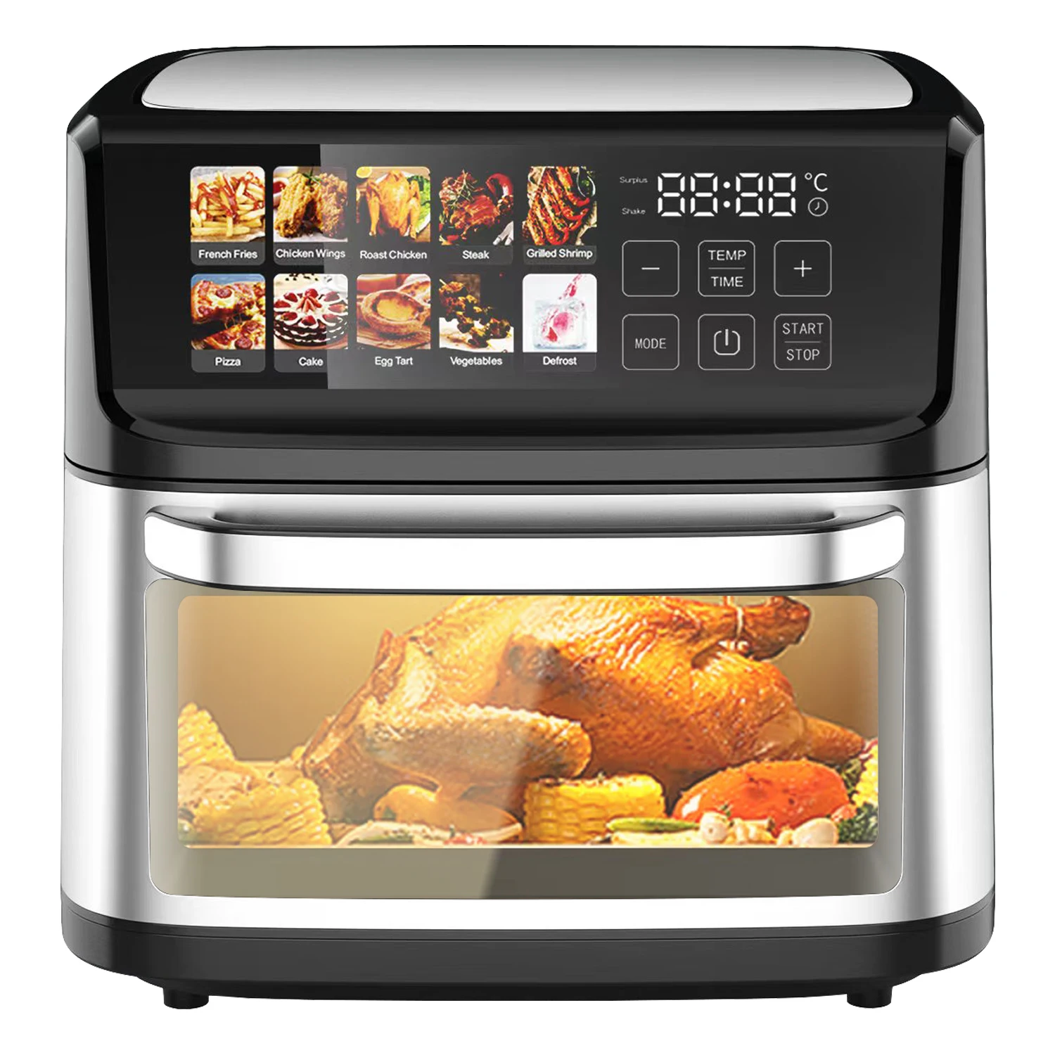 New items double stacker air fryer stack fryer LED Digital 11L  dual drawer Air Fryer with 2 independent frying basket