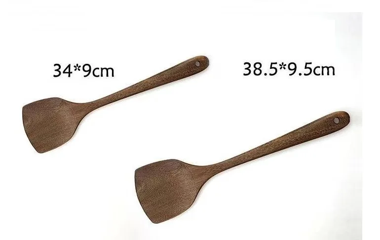 Wooden utensils for kitchen handmade natural wenge cooking spoon spatula for nonstick cookware