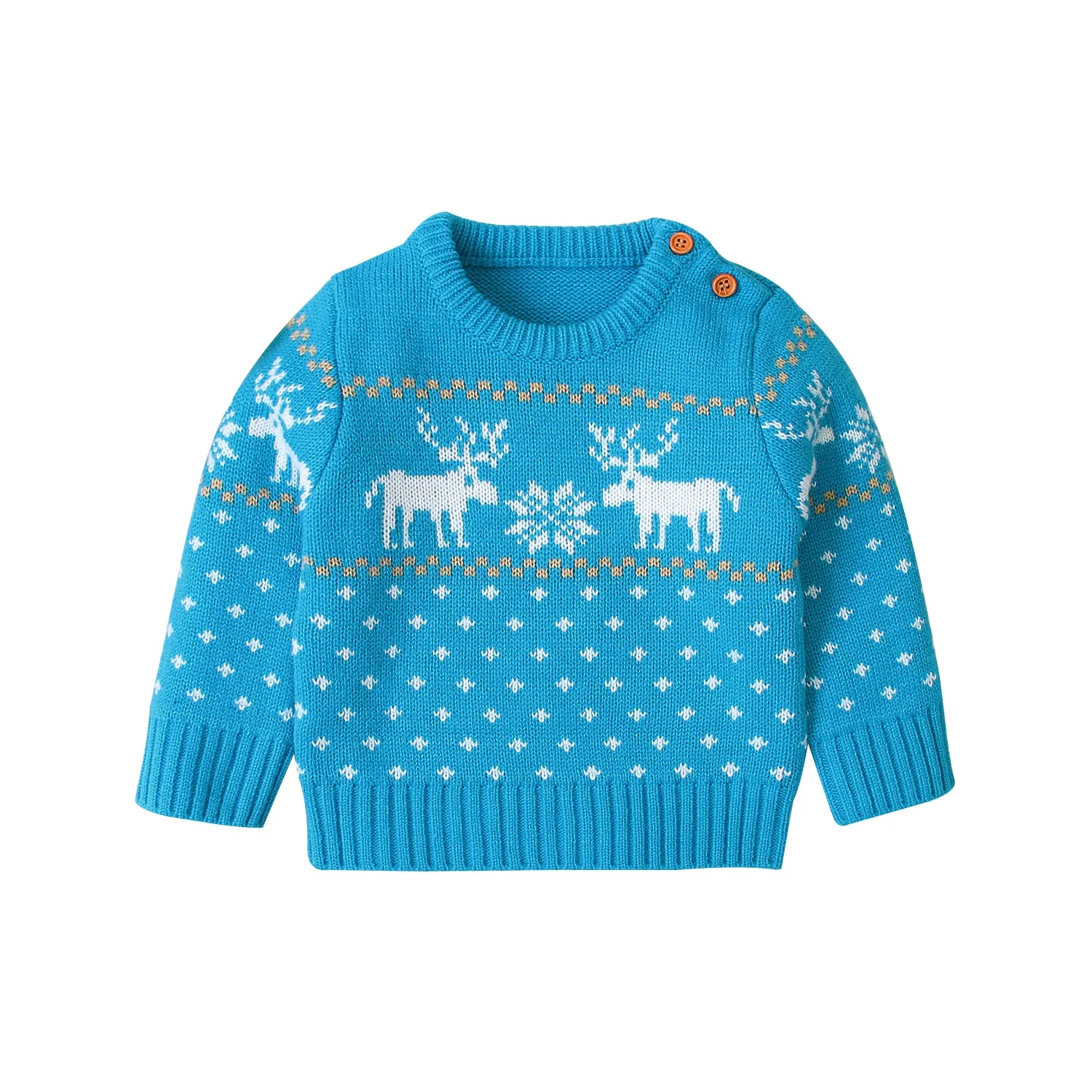 
2021 New Arrivals Baby Clothes Christmas Long Sleeve Knitted Sweater Infant Winter Autumn Clothing 
