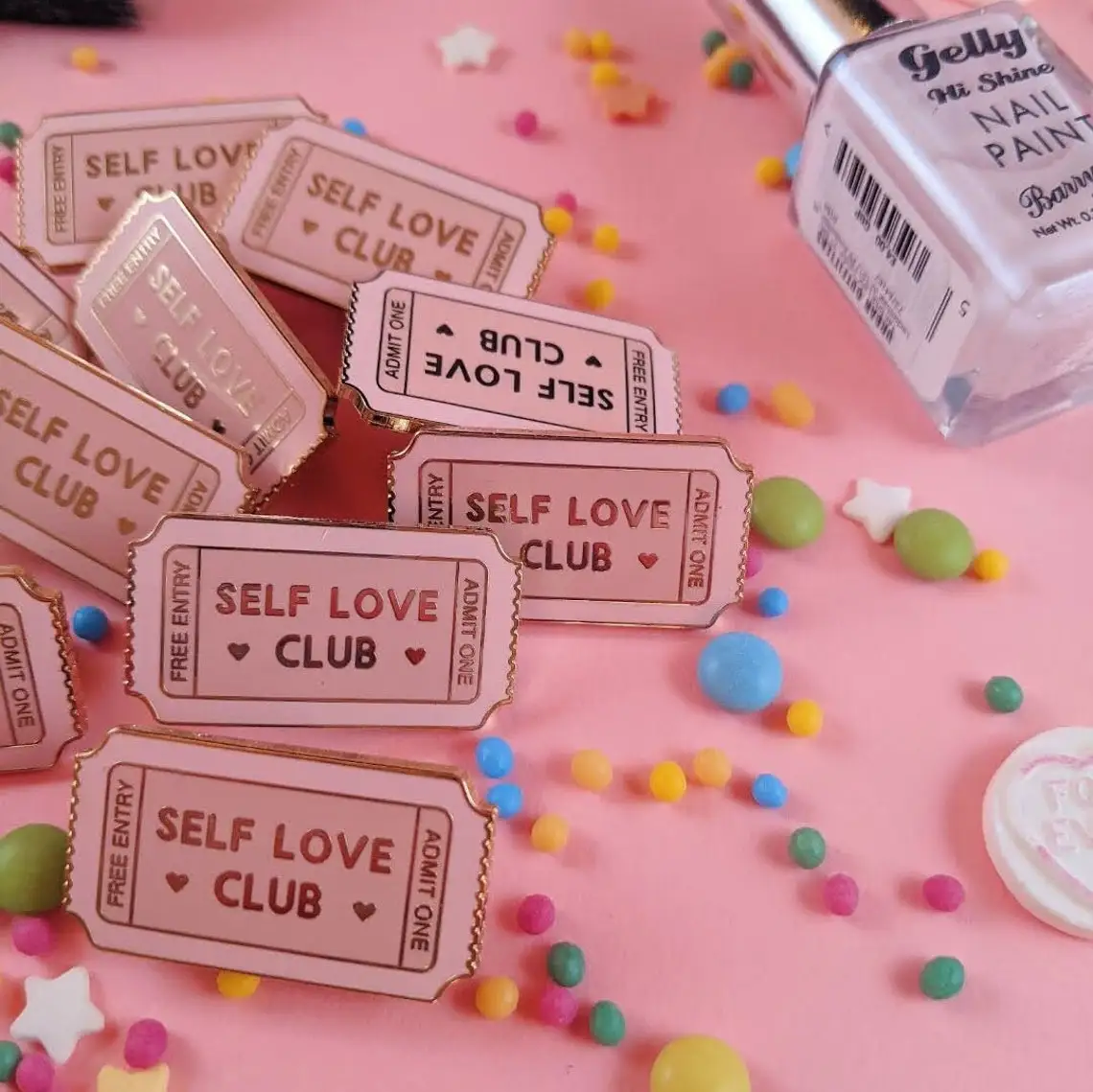 Self Care Love Body Positive Hard Enamel Pin Lapel Badge