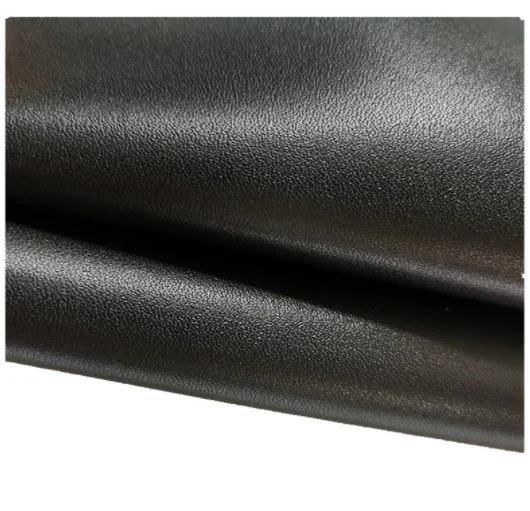 Black 1.2mm  cow grain, wear-resistant, scratch-resistant, twist-resistant luggage, shoes,microfiber leather