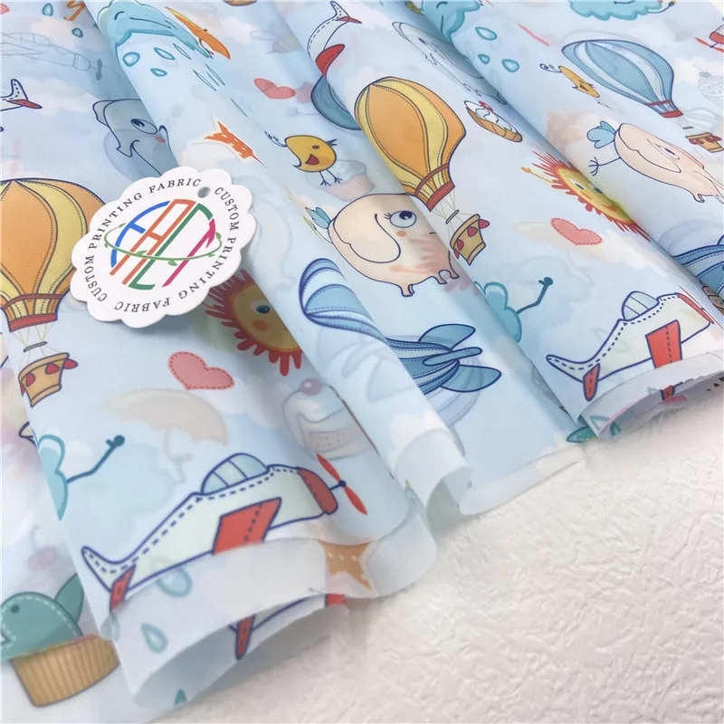 100% полиэстр minky ткань 230GSM цифровой печати шелковой ткани для детской одежды