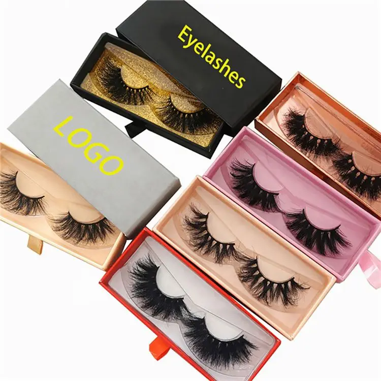 
Most Popular Private Label Charming Natural Long 10 Pairs 100% Real Faux Mink Eyelashes Box 3d Silk Eyelashes Box 