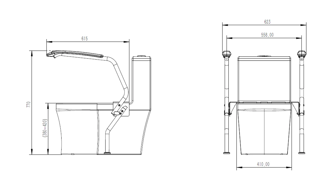 Wholesale bathroom commode toilet safety frame assisting the elderly and pregnant women toilet safety rail frame