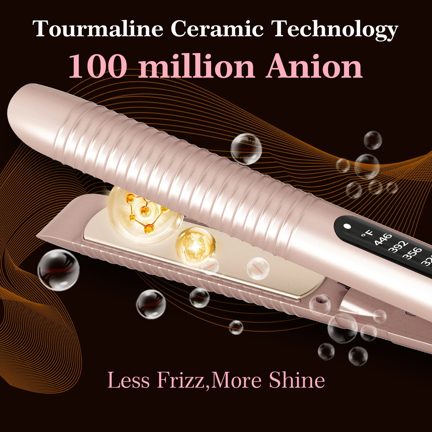 Electric Fast High Temperature Salon Lcd Screen Splint Tools 2 In 1curler Portable Professional Infrared Anion Hair Straightener