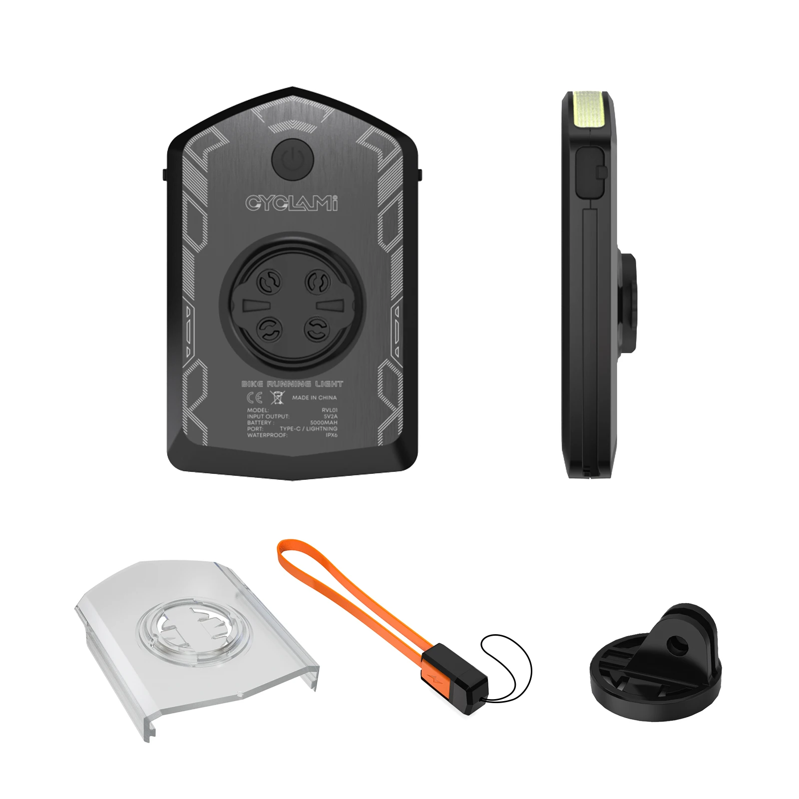 CYCLAMI Power Bank Ultralight 5000 MAh Bike Front Lamp Hanging Version Cycling Flashlight Emergency Bicycle Headlight Light