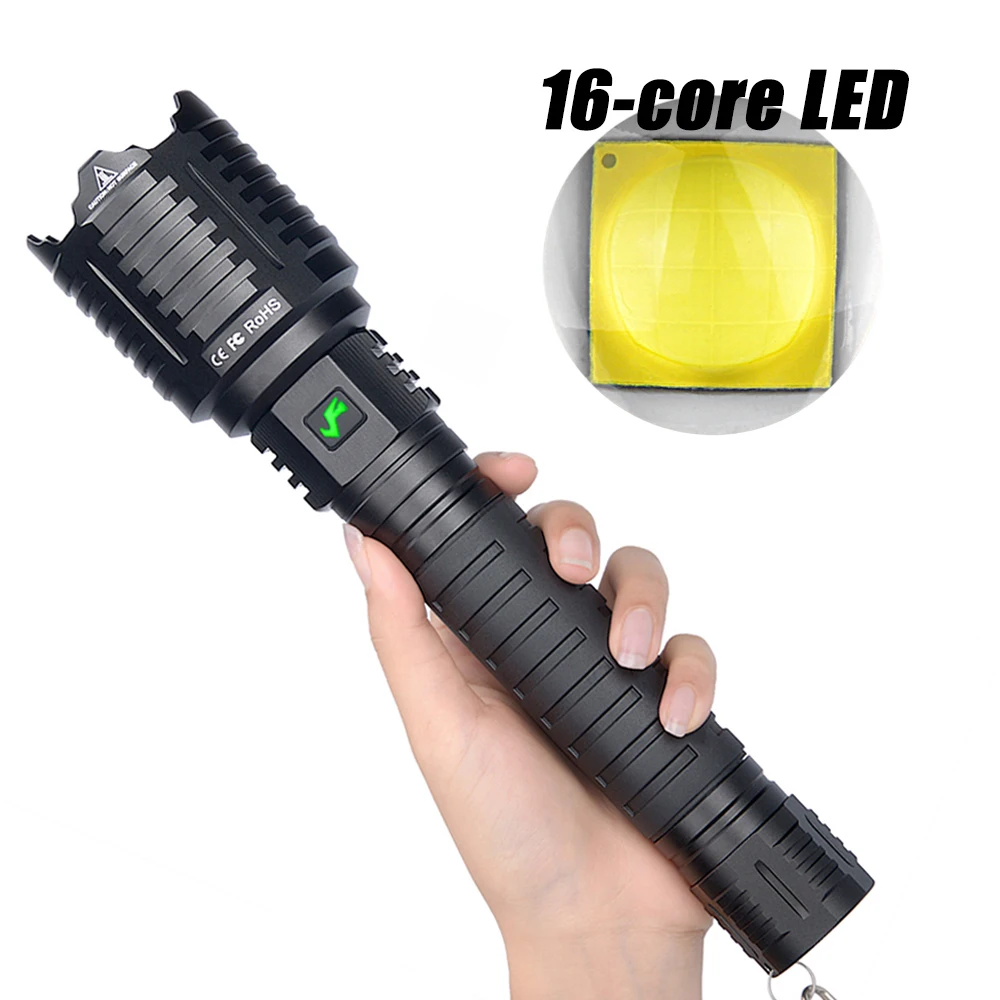 LED Ultra Long Range Flash Light 6800 Lumens Flashlight Most Powerful Flashlight