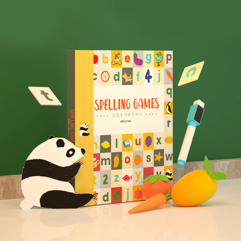 Custom English Learning Toy Fold Book Board Activity Educational Learning Toys Child Kids