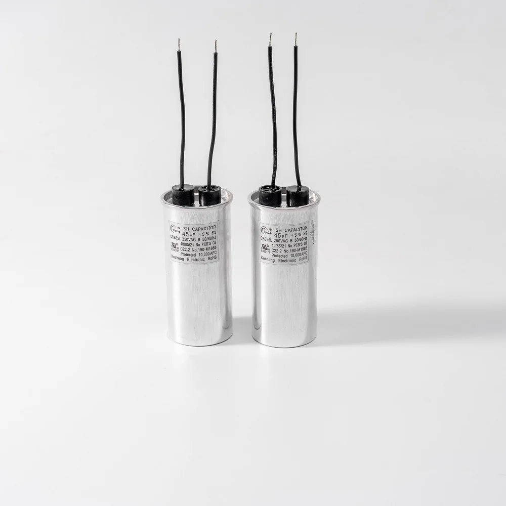 KS PinGe Wires Type P2 CBB65 450VAC 25UF Aluminum Case Capacitors