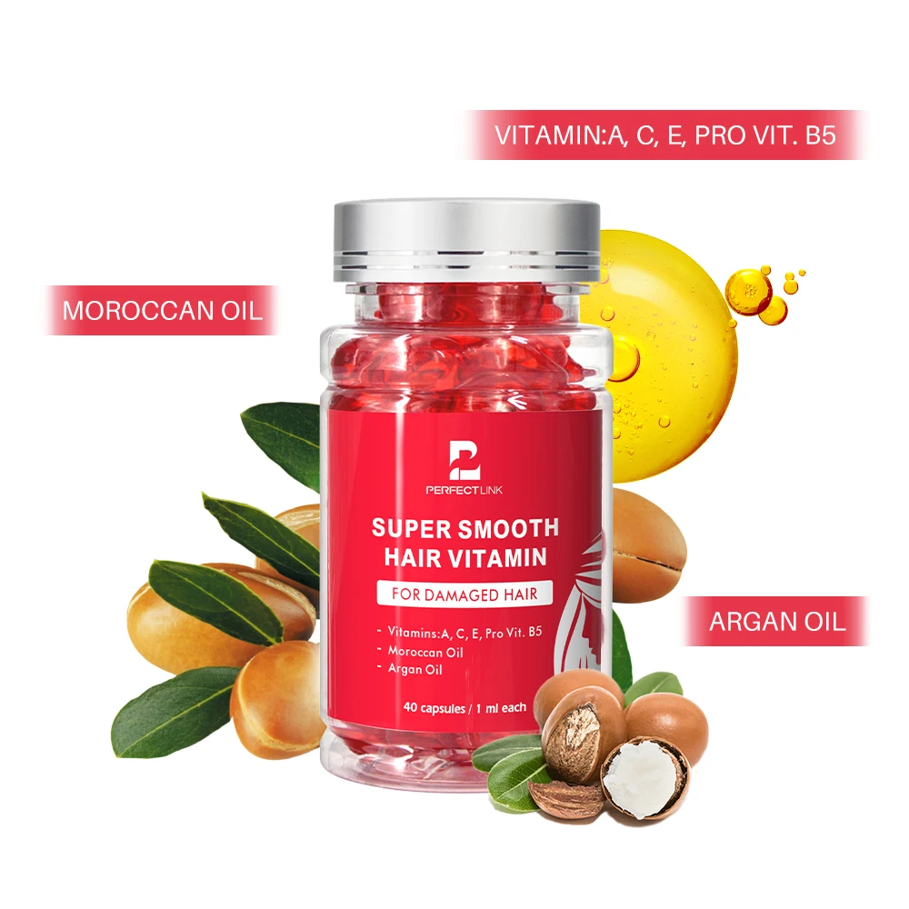 Vitamin E hair care essence capsule nourish and smooth  the restore a shiny hair oil serum capsule