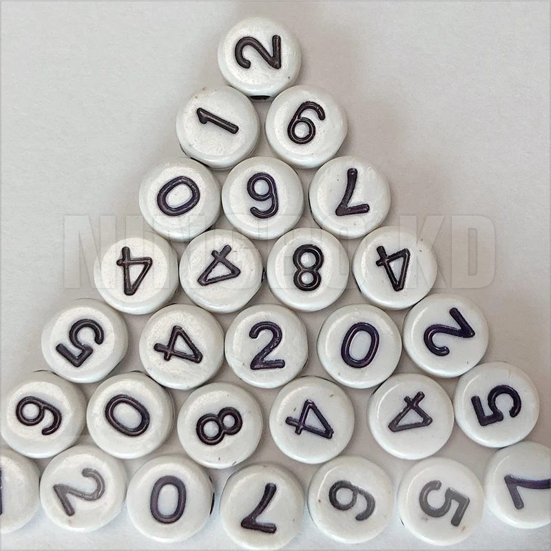 Arylic Letter Beads Alphabet Number Beads Colorful Russian English Jewelry Marking Necklace Bracelet 4*7MM  3600pcs