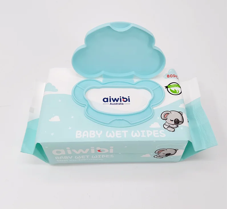 High Quality Cleaning Baby Wet Wipes Unscented awibi disposable water wipes  for  skin hand face