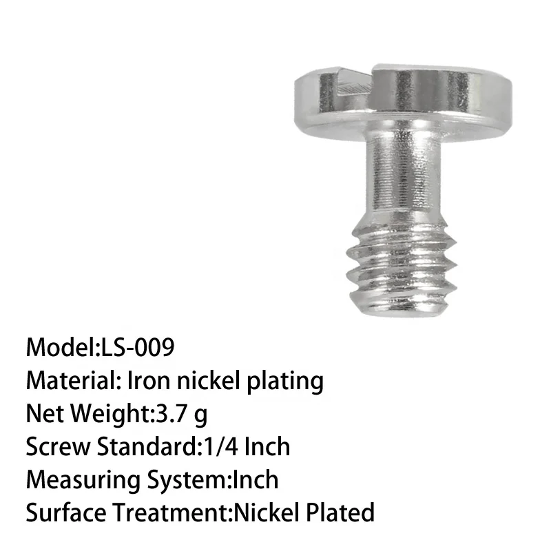 Wholesale tripod spy camera Iron screw button head quick release plate screw slotted flat head for ball head