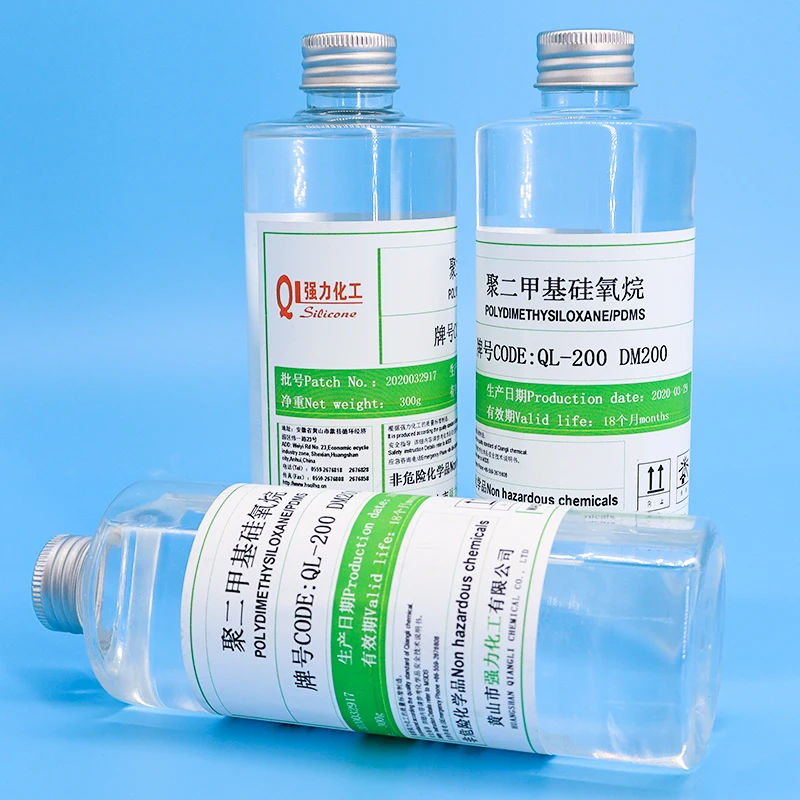 Qianglu  manufacturers directly supply 100-viscosity dimethyl 201 silicone oil as additive raw material for cleaning product