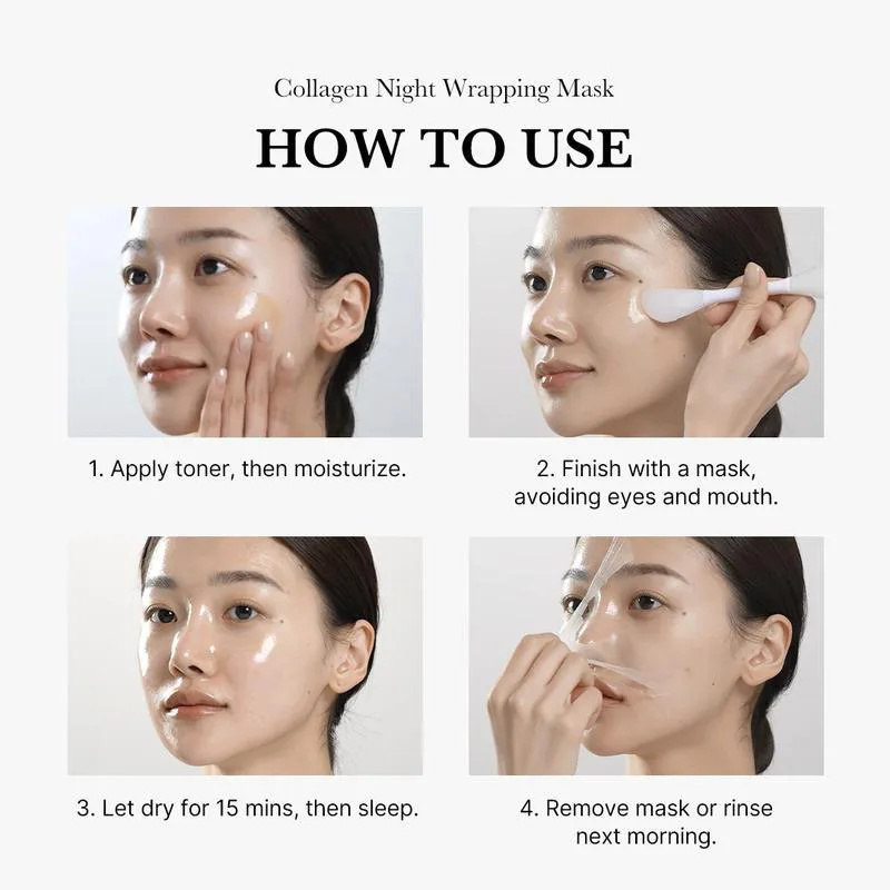 YOOJ Collagen exfoliating facial skin - elastic moisturizing care, reducing sagging and dullness - hydrolyzed collagen