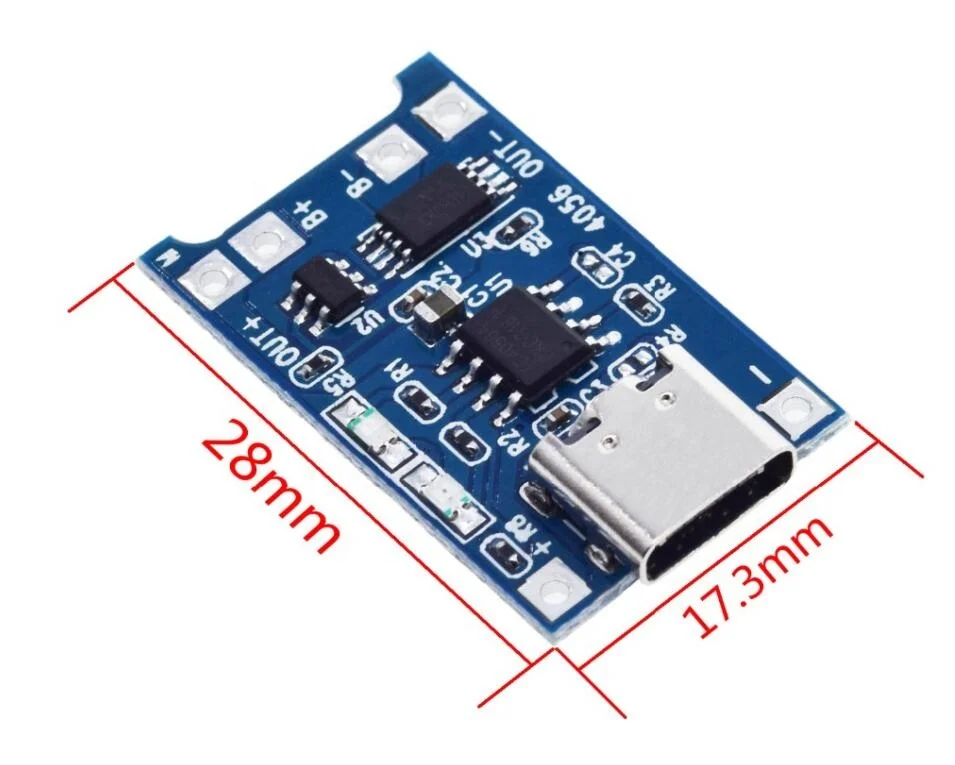 TP4056 1A  lithium battery charging board 18650 charger module with charging protection