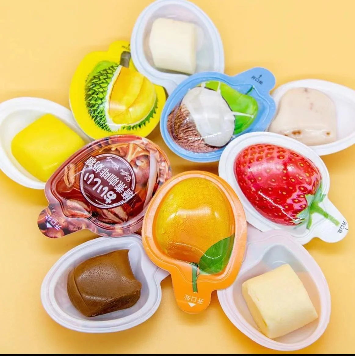 Wholesale 3D candy Chinese Snack candy 3D Mango candy 3D Durian gummy Fruit flavored gummy