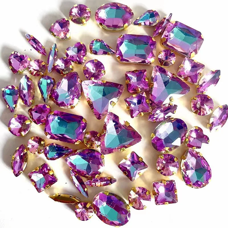 Sparkling Diamond DIY Clothing Decoration Wedding Dress Patch Glass Crystal Claw Cup Accessories Set